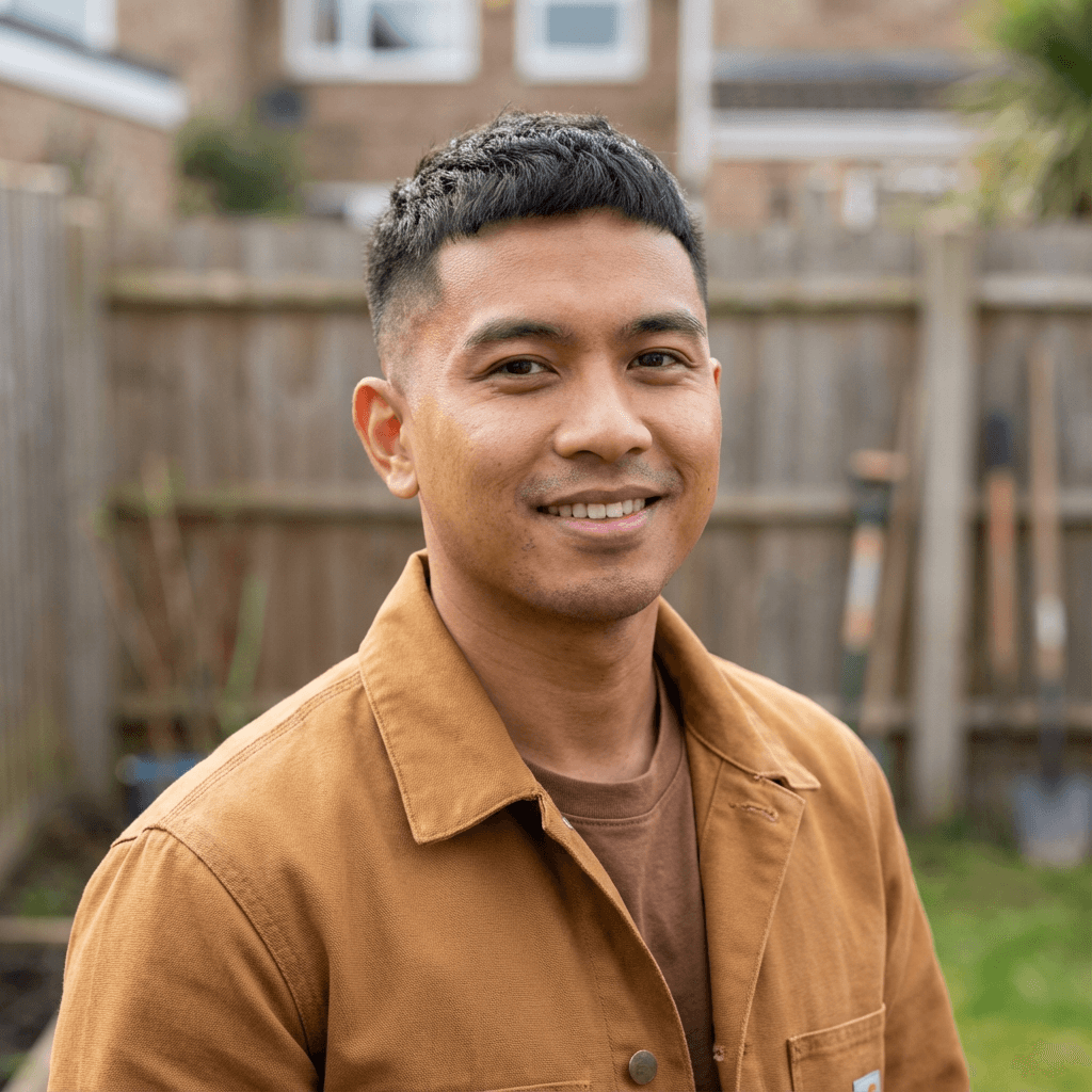 Marcus Chen, a wellness client in his early 40s, relaxed and at ease