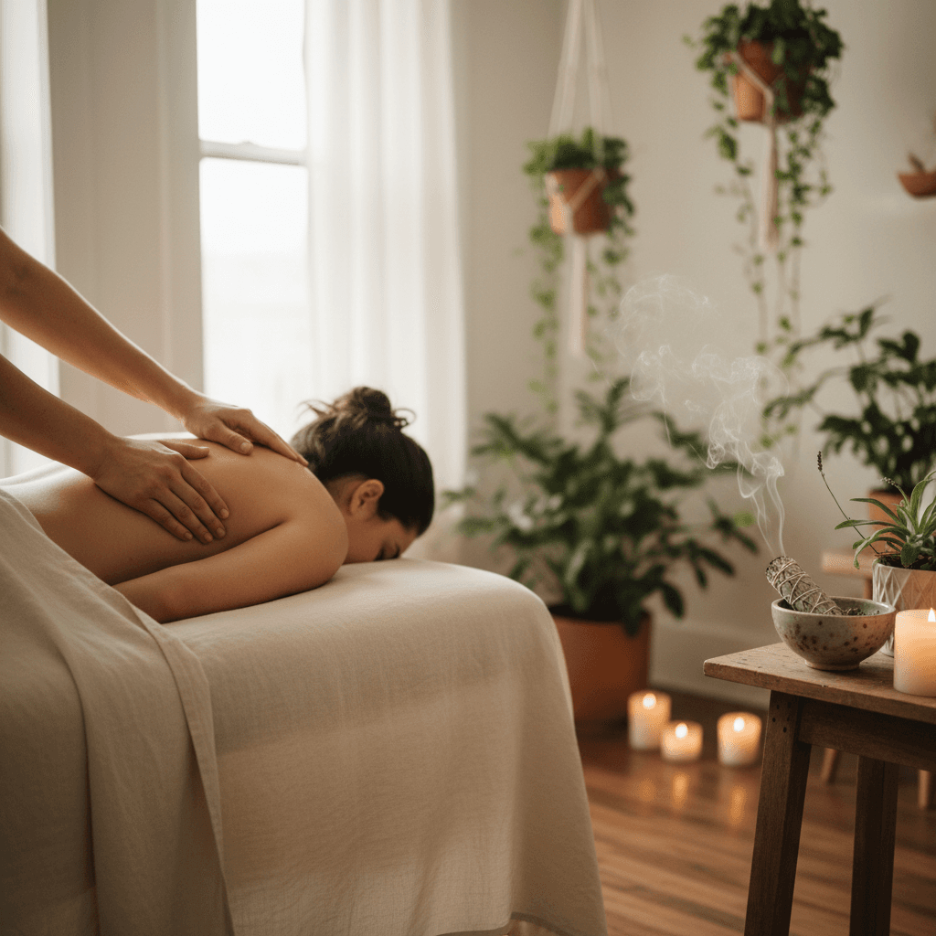 Massage therapy session at Vuyk Wellness Center